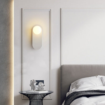 Nordisk vegglampe med ringfot i glass, 1-lys