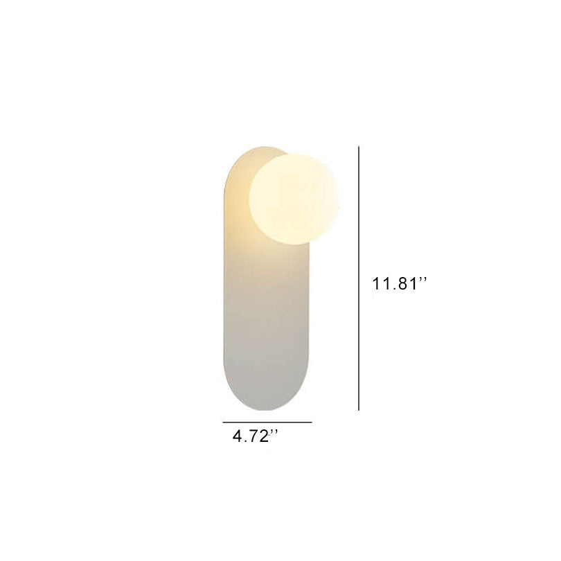 Nordisk vegglampe med ringfot i glass, 1-lys