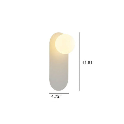 Nordisk vegglampe med ringfot i glass, 1-lys