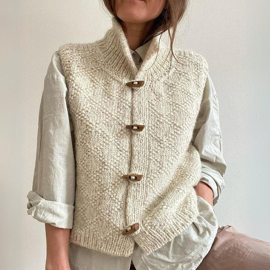 Evy - Elegant ullcardigan med knapper