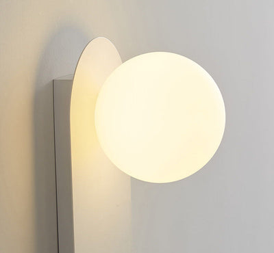 Nordisk vegglampe med ringfot i glass, 1-lys