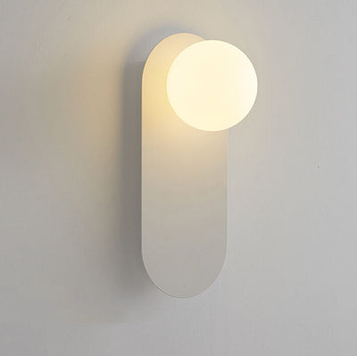 Nordisk vegglampe med ringfot i glass, 1-lys
