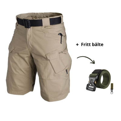 Alex - Shorts med flere lommer + gratis belte