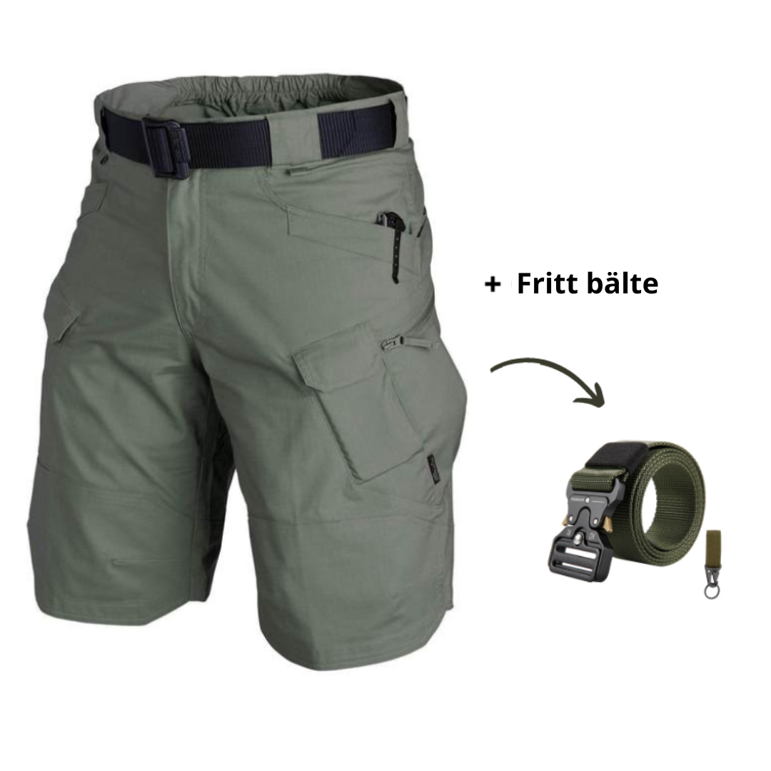 Alex - Shorts med flere lommer + gratis belte