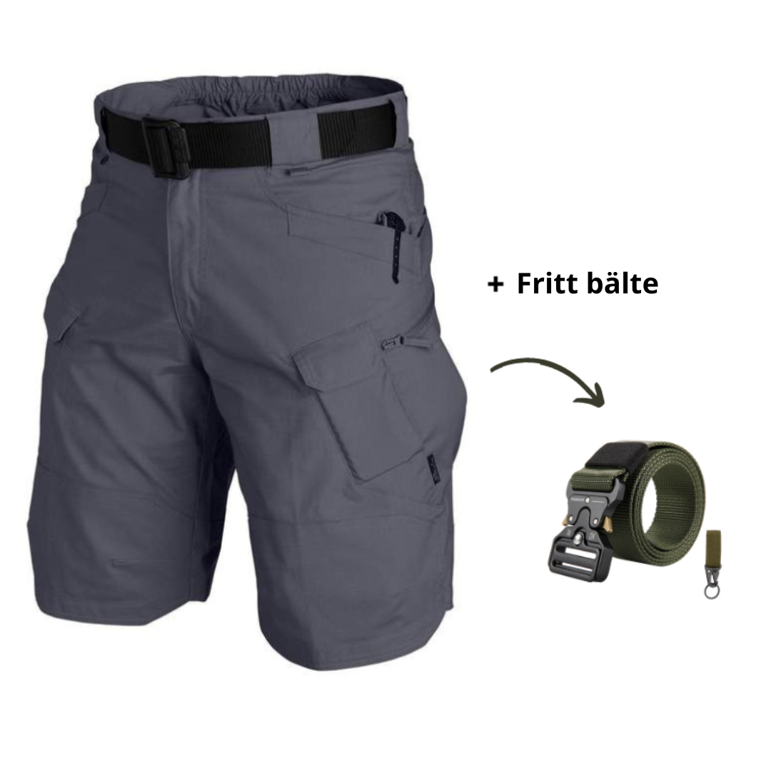 Alex - Shorts med flere lommer + gratis belte