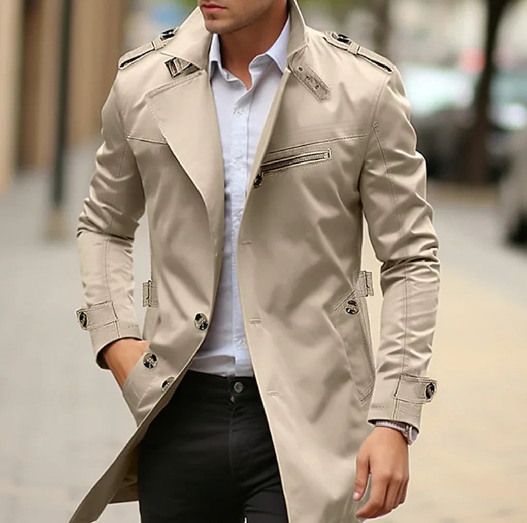 NELIO - Elegant trenchcoat for menn til våren