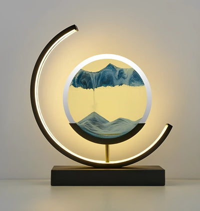 Sandscape - LED-lampe med flytende sand 3D-kvikksand nattlys