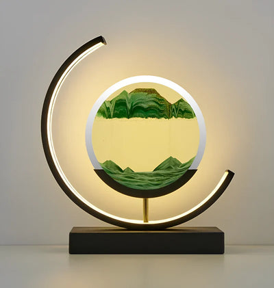 Sandscape - LED-lampe med flytende sand 3D-kvikksand nattlys