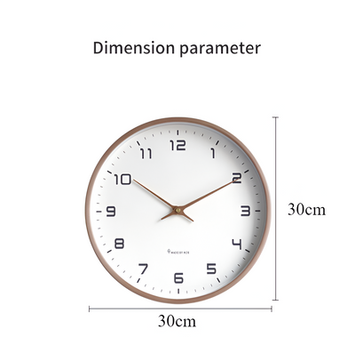 EleQuartz-Clock - Rund veggklokke - Nordisk veggklokke i tre