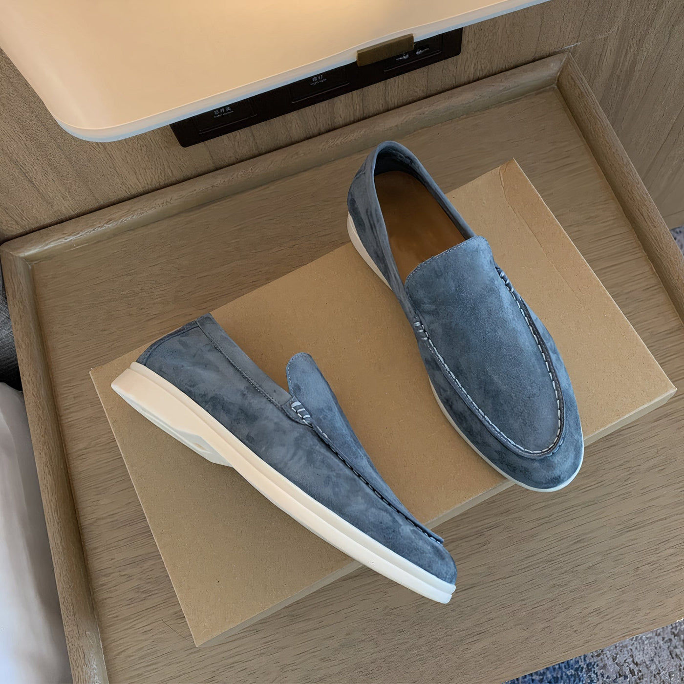 Gio - Vintage loafers i skinn for menn