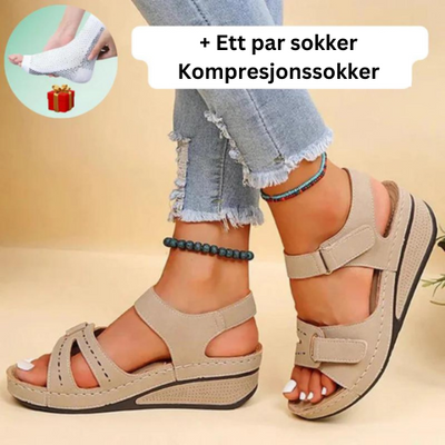 Fasjonable ortopediske sandaler for sommeren