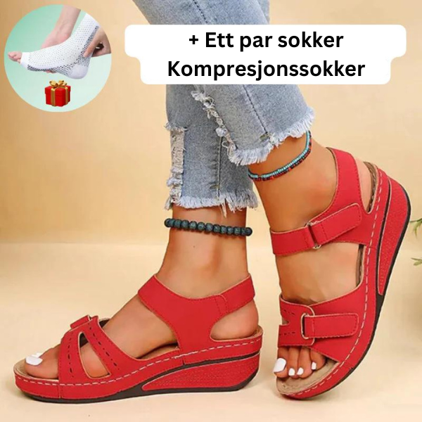 Fasjonable ortopediske sandaler for sommeren