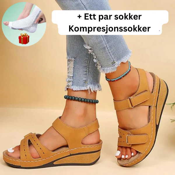 Fasjonable ortopediske sandaler for sommeren