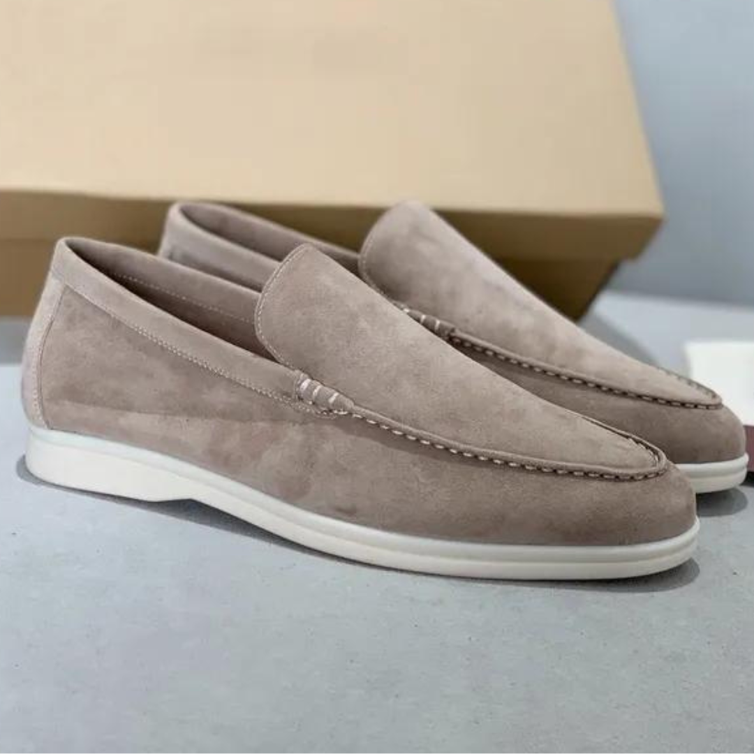 Stefano | Loafers i semsket skinn