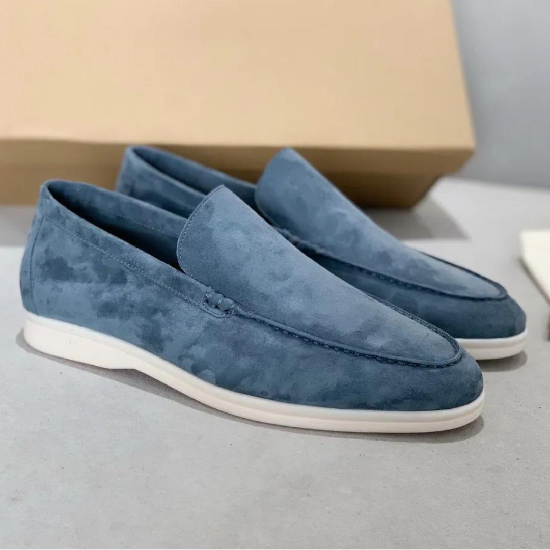 Stefano | Loafers i semsket skinn