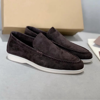 Stefano | Loafers i semsket skinn