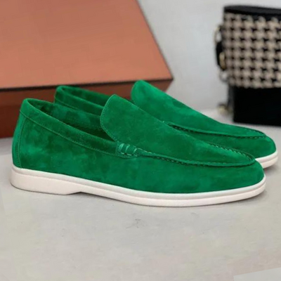 Stefano | Loafers i semsket skinn