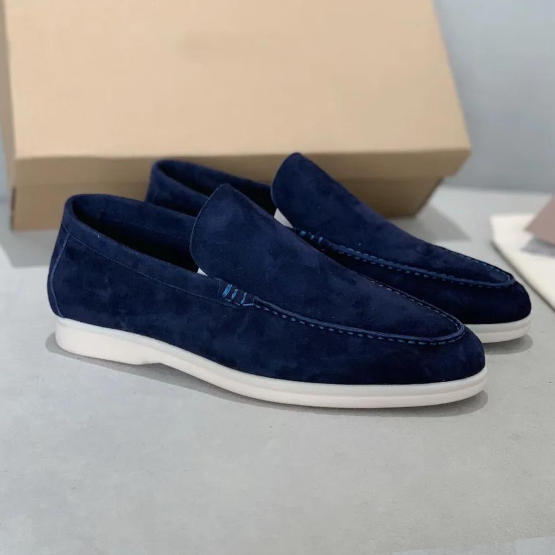 Stefano | Loafers i semsket skinn