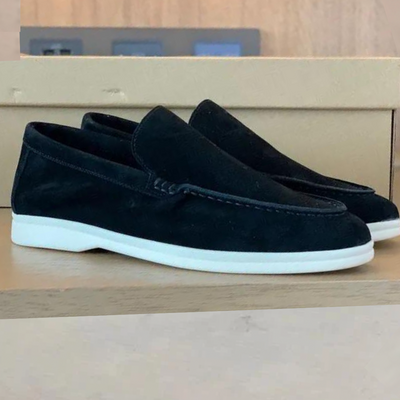 Stefano | Loafers i semsket skinn