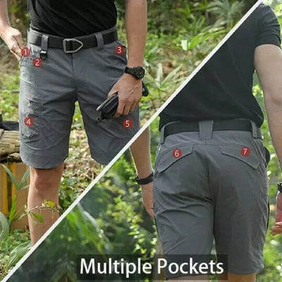 Alex - Shorts med flere lommer + gratis belte