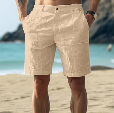 Avslappet linshorts for menn til avslappede sommerdager