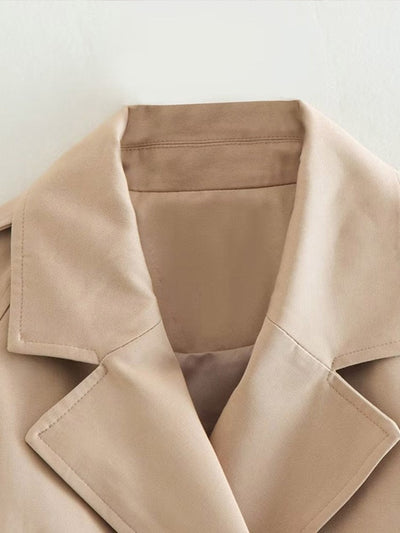 Beige dobbeltspent trenchcoat