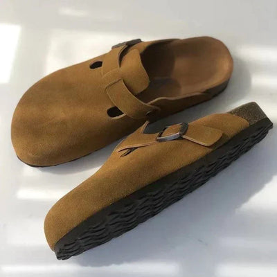 Unisex Boston sandaler i ekte skinn – komfort og stil for sommeren 2025