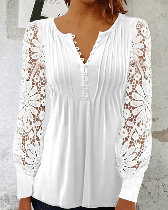 Jeanne - Elegant langermet bluse