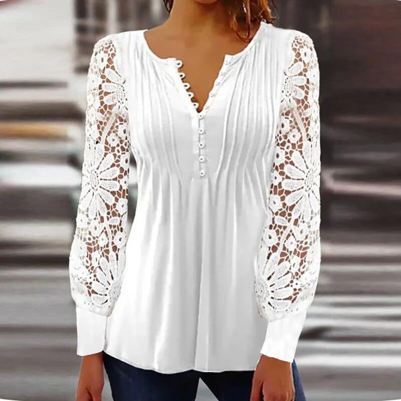 Jeanne - Elegant langermet bluse