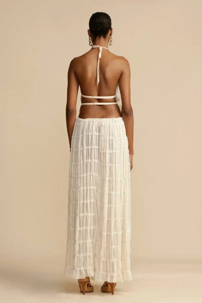 Plissert halternecktopp Rosalie
